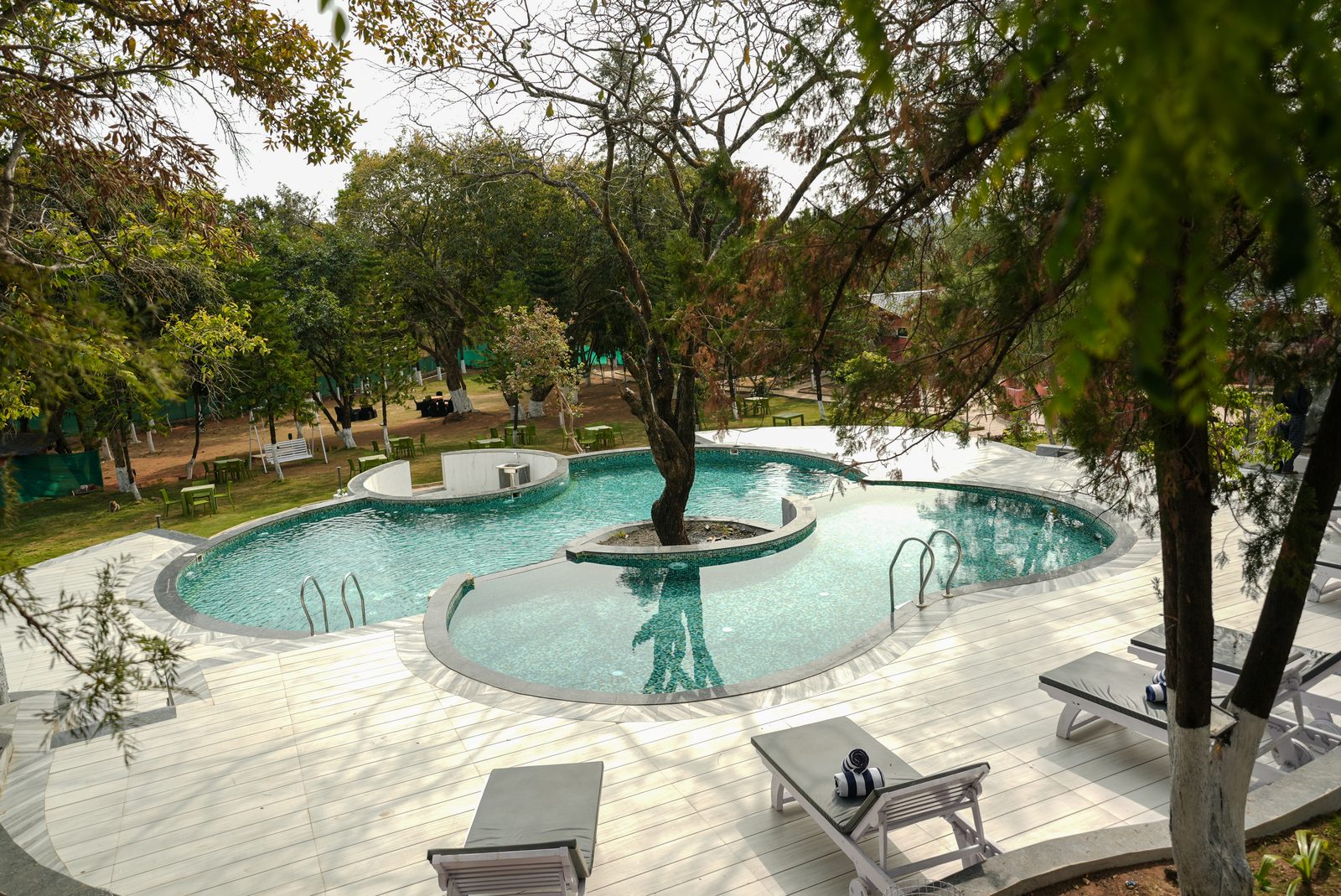 A resort swimming pool
