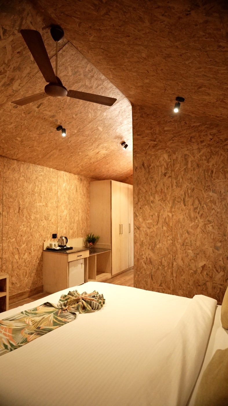 Wooden Cottage interior with a forest view at Citrus Prime Hill Queen Resort, Pachmarhi